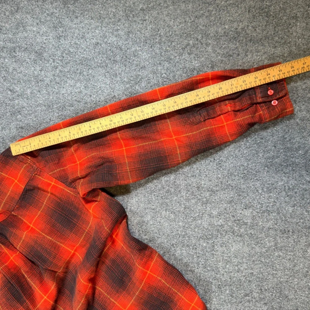 The North Face Arroyo Flannel Shirt Mens XL Red Plaid Long Sleeve Heavyweight